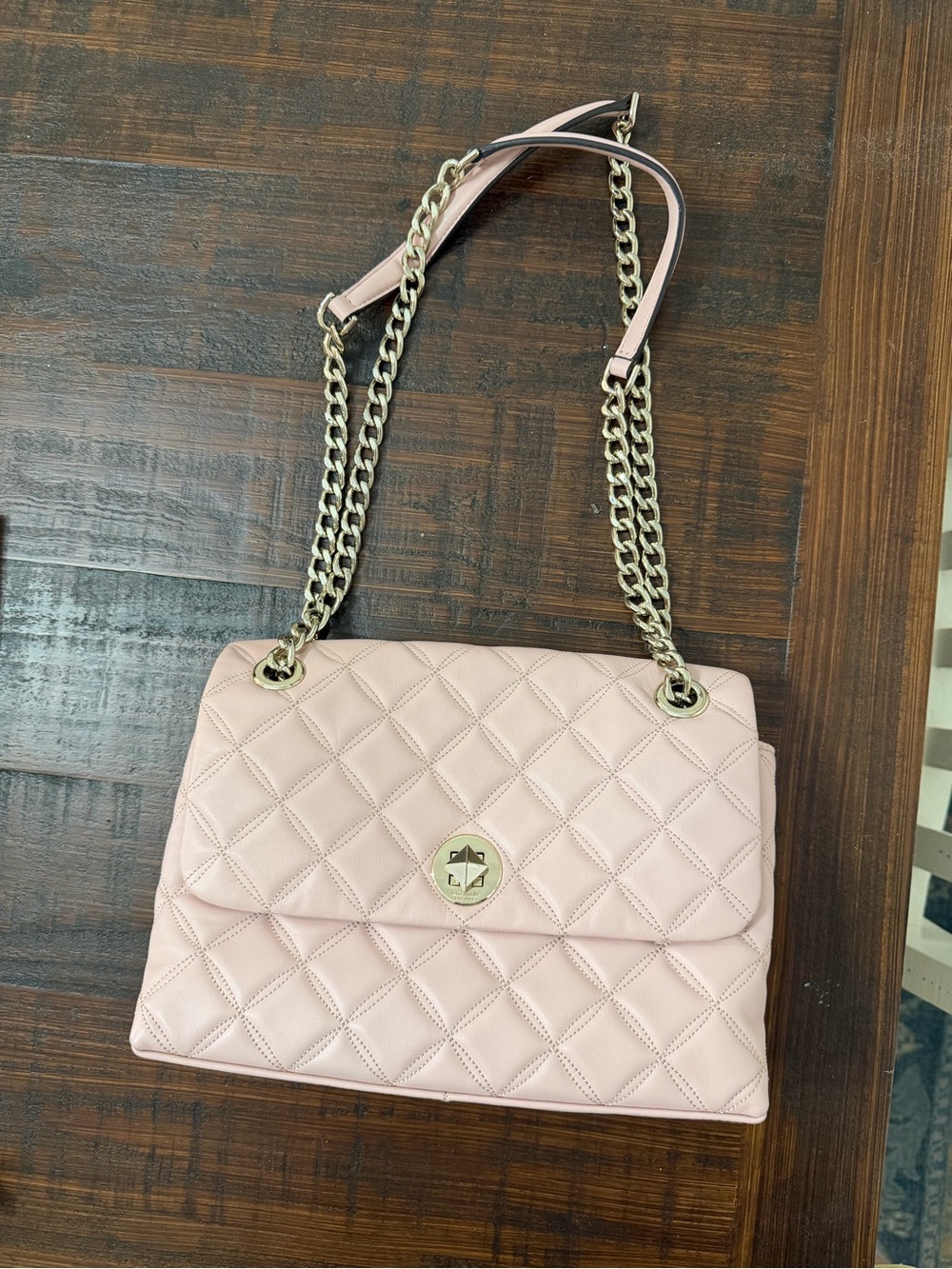 kate spade Quilted Blush Pink Chain-Shoulder Bag